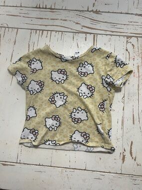 Hello Kitty Yellow Tee with Pink Bow Accents
